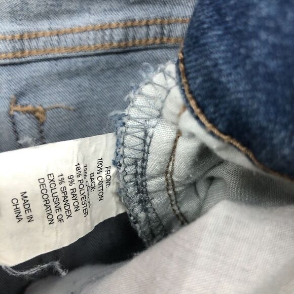 NY&C SOHO Distressed Curvy Boyfriend Stretch Denim Jeans Size 12 Women Stylish - Picture 5 of 12